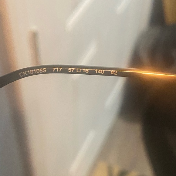 Calvin Klein Aviator Sunglasses Style: CK18105S - Gold Frame Green Lenses - Picture 7 of 7